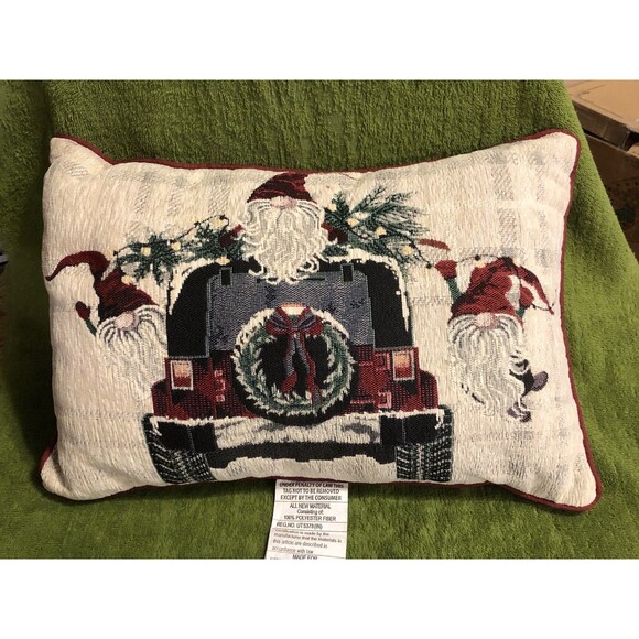 Christmas Santa Themed Pillow NEW - Picture 1 of 8